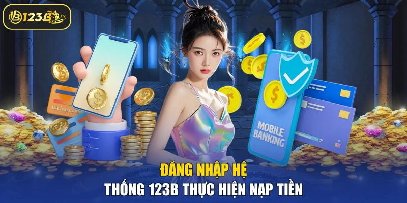 Đăng nhập hệ thống 123B thực hiện nạp tiền